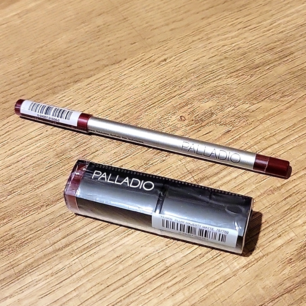 NIP  Palladio Lip set in Merlot, Lipstick and Liner